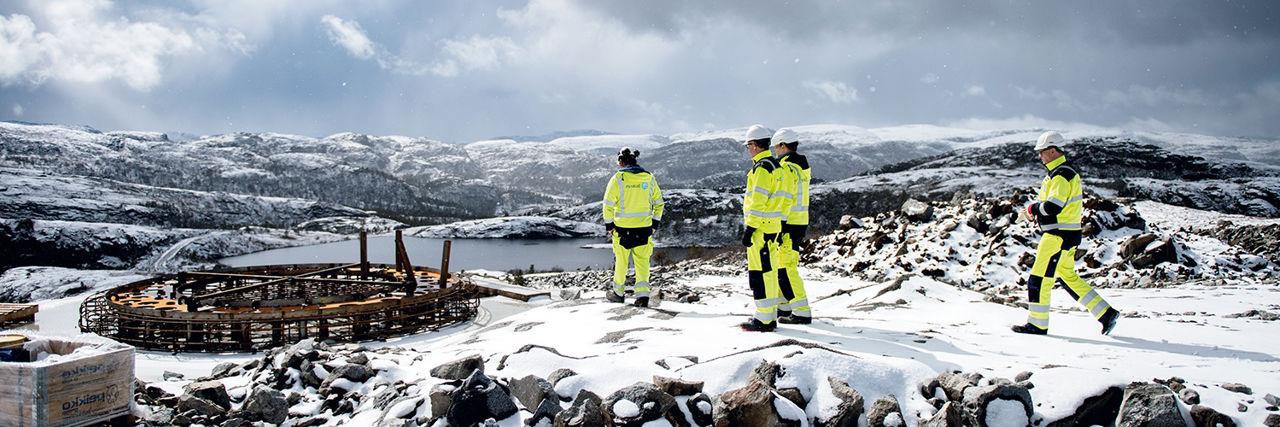 From the construction of Roan wind farm in the Fosen Vind project